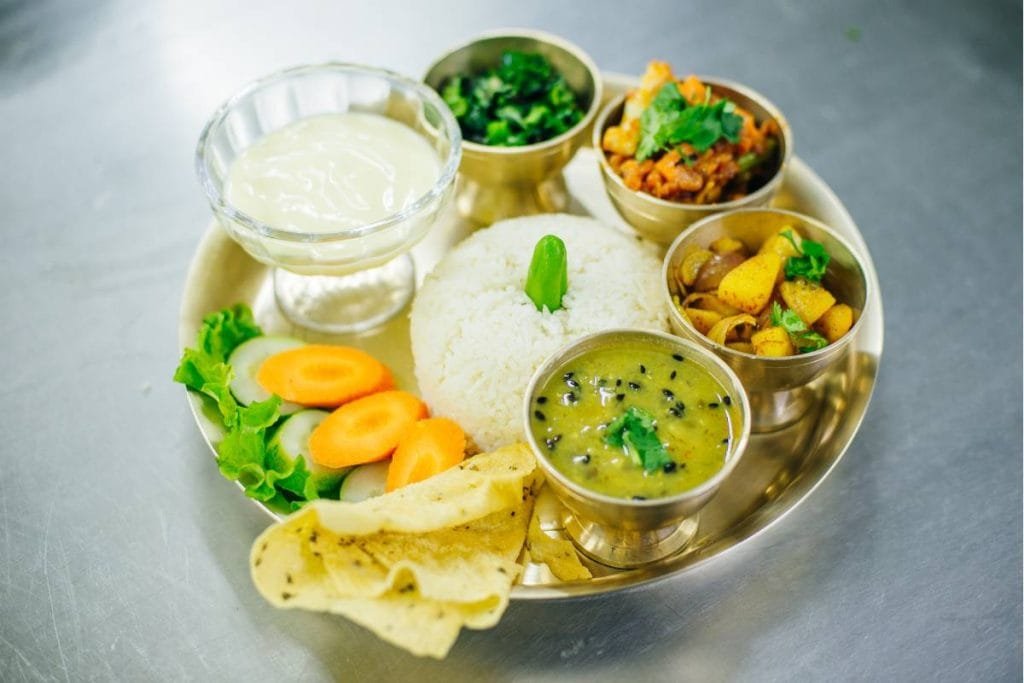 Traditional Nepalese Thali, Daal Bhat Tarkari