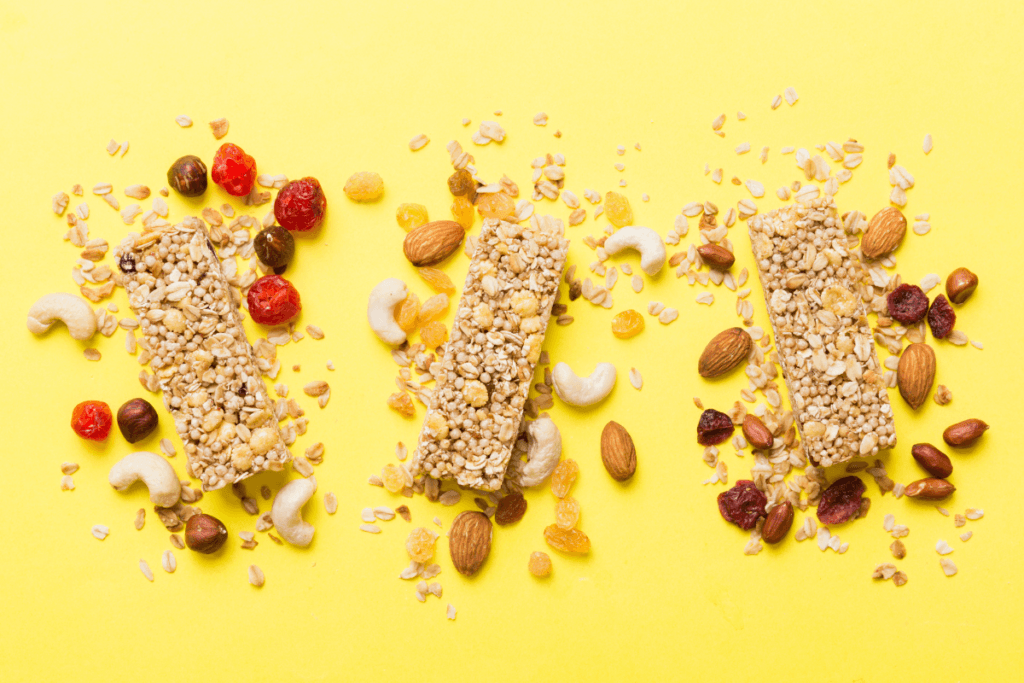 Food and snacks, energy bars for quick energy sources for long trekking days