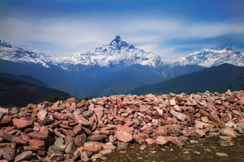 Fishtail Mountain evening view from Dhampus.