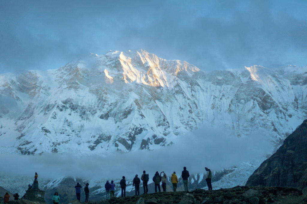 "Annapurna base camp early morning view"